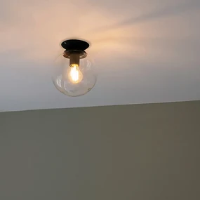 Art Deco stropné svietidlo čierne - Pallon