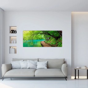 Obraz - Plitvické jazerá (120x50 cm)