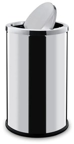 Nerezový odpadkový kôš 18 L, s výkyvným vekom, nerez lesklý
