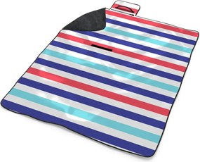 Sablio Plážová deka Farebné veselé pruhy : 200x140 cm