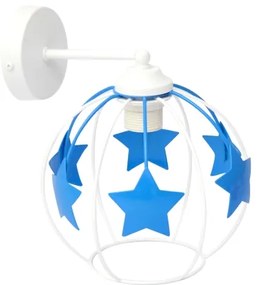 Detská nástenná lampa STARS 1xE27/15W/230V modrá/biela