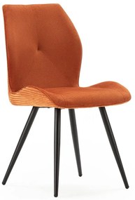Oranžové menčestrové jedálenské stoličky v súprave 2 ks Adaya – Marckeric