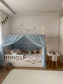 lovel.sk Nebesá/ baldachýn na domčekovú posteľ Étoile - modrý