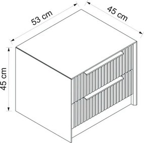 Nočný stolík Kale Luxe Anthracite