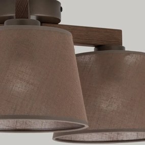 Brilagi - Prisadený luster LATTE 3xE27/15W/230V borovica/hnedá