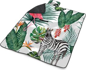 Sablio Plážová deka Zebra a Plameniak: 200x140 cm