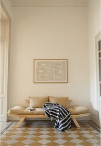 Rozkladacia pohovka so zeleným poťahom Karup Design Bebop Natural/Olive Green