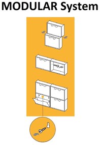 ARTPLAST Plastový botník RATTAN biely 51x17,3x40 cm
