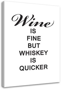 Obraz na plátně Whisky Víno výroky - 60x90 cm