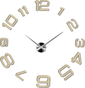 SENTOP | Moderné nalepovacie nástenné hodiny | 3D hodiny 12S053-Wanduhr HEU- analógové