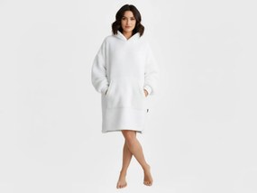 XPOSE® Barančeková mikinová deka - biela