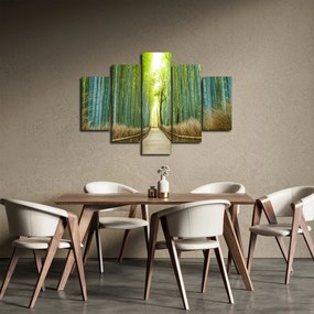 Obraz - Bambusový les (150x105 cm)