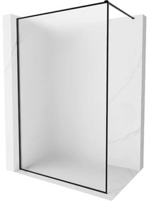 Mexen Kioto-F, sprchová zástena s rámom 80 x 202 cm, 8 mm sklo námraza, čierny profil, 800-080-104-70-30