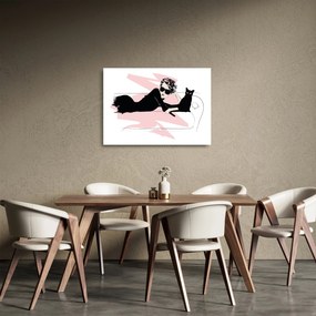 Sklenený obraz - Fashion lady (70x50 cm)