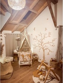 Nástenná dekorácia Strom s vtáčikmi – drevená skladačka 170x170 cm