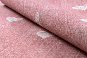 Koberec HEARTS Jeans - ružový