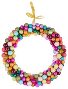 X-MAS Veniec zo sklenených gulí 40 cm - mix