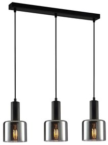 ITALUX PND-65342-3-BK+SG - Luster na lanku SANTIA 3xE27/40W/230V čierna