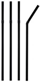 Biologicky rozložiteľné Bendy čierne slamky 20 cm / 7,8 inch