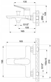 Invena Alonia, vaňová batéria s ručnou sprchovou súpravou, zlatá matná, INV-BW-70-009-V