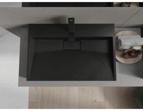 Mexen Ava, umývadlo na dosku z konglomerátu 1/O 70 x 46 cm, čierna matná, 23017071