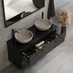 Umývadlo na dosku BERGEN, priemer 39 cm, betón/šedá