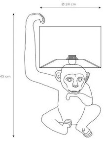 Lucide 10502/81/30 - Stolná lampa CHIMP 1xE14/40W/230V 45cm