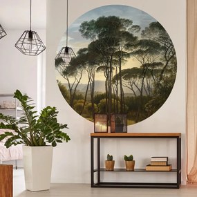 WallArt Kruhová tapeta Umbrella Pines in Italy 190 cm