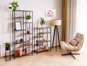 Regál Costa A 70 cm dub prírodný/čierny