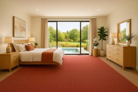 Condor Carpets, AKCIA: 190x300 cm Kusový koberec Udinese terra - neúčtujeme odrezky z role - obšitý zo všetkých strán, šíře, oranžová, filc, chodba / predsieň