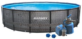 Marimex | Bazén Marimex Florida 4,57x1,32 m s pieskovou filtráciou - motív RATAN | 19900122