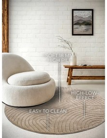 Taupe okrúhly koberec ø 200 cm Panglao New York Taupe – Elle Decoration