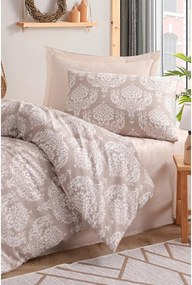 Hnedé obliečky na jednolôžko 140x200 cm Post – Mijolnir