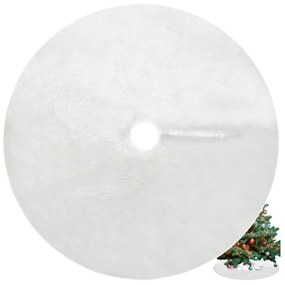 Koberček pod vianočný stromček, biely | 120 cm