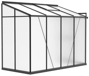Skleník k stene 195 x 122 x 249 cm, čierny