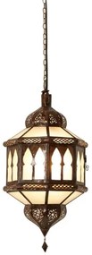 Orientálna lampa Biban Trombia mliečno - biela