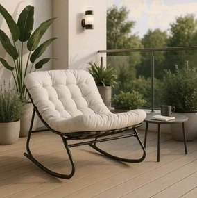 Hojdacie záhradné kreslo na terasu alebo do obývačky, béžové AURORA