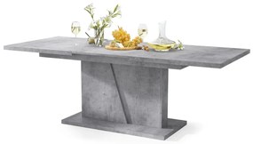 NOBLE NOIR Betón Millenium - ROZKLADANÝ STÔL DO 218 cm, pre 8, 10 osôb.