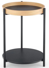 Konferenčný stolík Rolo dub prírodný/čierna