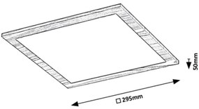 Rabalux 6907 - LED Prisadený panel ALMOND LED/12W/230V 4000K
