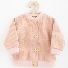 Dojčenský mušelínový kabátik New Baby Comfort clothes ružová, vel. 86 (12-18m)