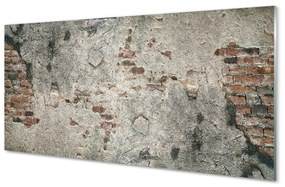Obraz na skle Kamenná tehlová stena 100x50 cm
