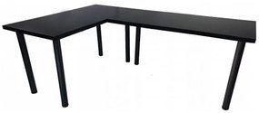 Písací Stôl Roh. Top Čierna 240x160x3,6 Model 0