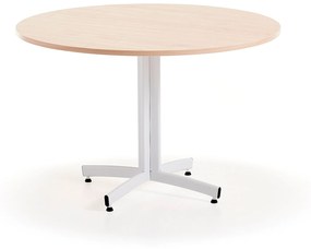 Okrúhly stôl SANNA, Ø1100x720 mm, biela/breza