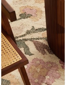 Krémový ručne tkaný jutový behúň 80x200 cm Roya Violette – Elle Decoration