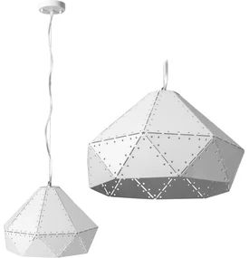 Toolight - Závesné kovové stropné svietidlo 1xE27 APP237-1CP, biela, OSW-05459
