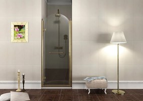 Gelco Gelco, ANTIQUE štvrťkruhová sprchová zástena 1000x1000mm, 2 dvere, číre sklo, bronz, GQ5210C