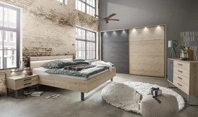 Komoda so zásuvkami Brüssel 120 cm, kamenný dub/šedá