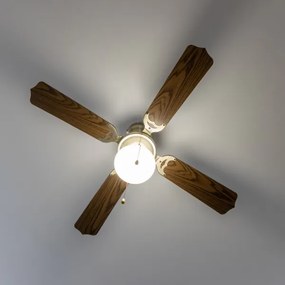 ZEVENTI - Stropný ventilátor NAVAGIO 1xE27/60W/230V hnedá