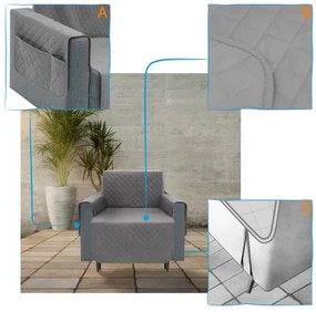 Poťah na kreslo PARIS sivý